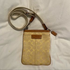 Coach Signature Jacquard Crossbody Bag, Yellow 💛